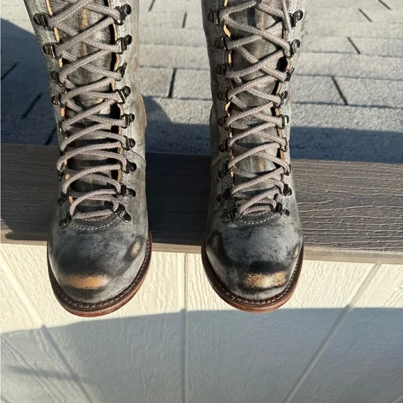 Freebird Gray Lace-Up Boots - Picture 5 of 11